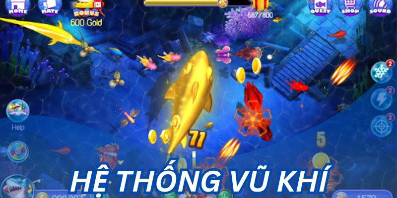 Hệ thống vũ khí trong trò chơi tại U888