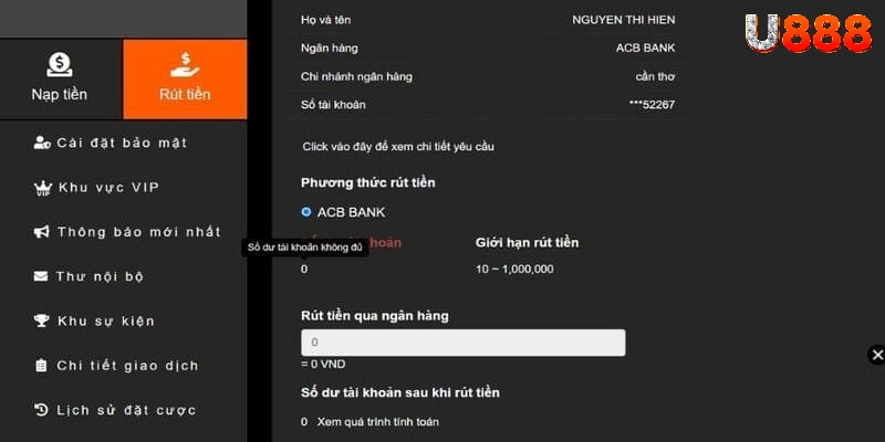 Hướng dẫn thao tác chi tiết rút tiền cho Newbie