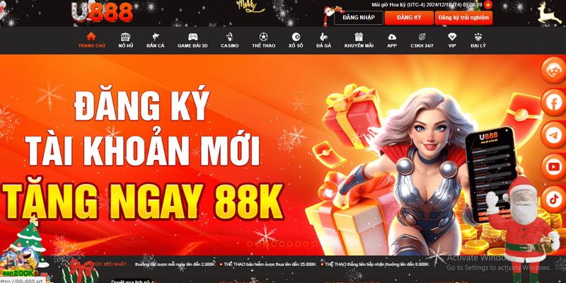 Tặng thưởng 88k tân thủ